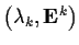 $\left(\lambda_k, {\bf E}^k\right)$
